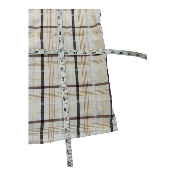 Delf Trading Inc Mens Size 3XL Long Sleeve Beige Striped Brown Button Up Shirt - Picture 12 of 13